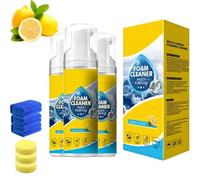 4-in-1 Multi-enzyme Foam Cleaner, Powerful & Multipurpose Car Interior Foam Cleaner, All-Purpose Deep Cleaning Spray for Car Interior, Kitchen Grease, Bathroom Tiles, Sofa Upholstery (3, One Size)