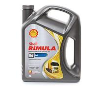 4 Liter SHELL 10W-40 Rimula R6 M CUMMINS CES 20072, Renault RXD, Scania LDF-2, MB 228.51, Volvo VDS-3, MB 235.27