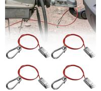 4 Pcs Abreißseil mit Gabelkopf, 1 Meter Anhänger Abreißseil, KFZ Abreisseil für Anhänger, Bremsseil Anhänger, Anhänger Zubehör für Alle Arten von Gebremsten Anhängern und Wohnwagen