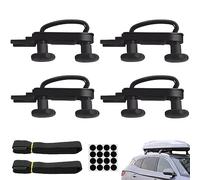 4 Sätze Dachbox Befestigung U Bügel,Universal Auto Van Montage Fitting Kit,U-Schrauben Schellen 85mm Innenbreite Installationszubehörsatz mit 8 Sicherungsmuttern und 2 Bandagen Rund Punktaufkleber