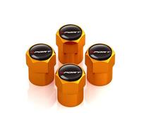 4 Set Ventilkappen Auto für Jeep Renegade Patriot Wrangler Gladiator Cherokee, Aluminium Reifenventilkappen Auto Staubkappen Dichtung für Stabilen Reifendruck,Orange
