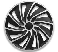 PETEX 17 Zoll Radzierblenden/Radkappen, 4 Stück, Auto, KFZ - Turbo Van Bus Wohnmobil, ABS Kunststoff in schwarz/Silber