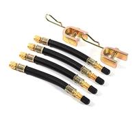 4 Stück 140 mm Flexible Reifenventilverlängerung mit Klemmen, Rad-LKW-Transit-Adapter für Bus, Wohnmobil, Auto