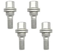 4 Stück 17 mm Radmuttern/Radbolzen mit flachem Sitz, kompatibel mit Peugeot 206, 308, 3008, 207, hohe Qualität