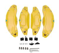 4 Stück 19 Zoll 20 Zoll Radnaben-Bremssattelabdeckungen aus Aluminiumlegierung, Scheibenbremssattel-Schutzabdeckung (Yellow)