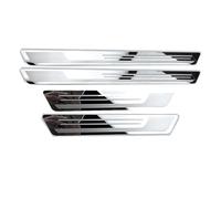 4 Stück Auto Edelstahl Einstiegsleisten für Skoda Kamiq/Fabia/Scala 2019-2024, Autotürschwellenleiste Kratzschutz Scuff Plates Willkommen Pedal Zubehör,A/Type~A
