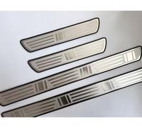 4 Stück Auto Edelstahl Einstiegsleisten Schutz für BMW 5 Series G60 i5 2023 2024, Auto Außentürschwellenschutz Willkommenspedal Türschweller Schwelle Kratzschutz Aufkleber,B