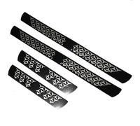 4 Stück Auto Edelstahl Einstiegsleisten Schutz für Ford Kuga Puma S-max Mondeo Edge Evos ST Line, Schwelle Kratzschutz Aufkleber, Willkommenspedal, Tuning Zubehör,Pearl Black