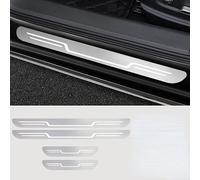 4 Stück Auto Edelstahl Einstiegsleisten Schutz für Renault Koleos II 2019 2020 2021 2022 2023 2024 2025, Edelstahl Aufkleber Kantenschutz Styling Tuning Zubehör(Silver)