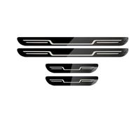 4 Stück Auto Einstiegsleisten für Dacia Dokker/Duster/Jogger/Lodgy/Logan/Sandero, Türschweller Kratzschutz Ladekantenschutz Edelstahl Material,A Black-1
