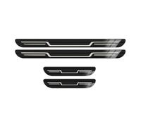 4 Stück Auto Einstiegsleisten für Dacia Dokker/Duster/Jogger/Lodgy/Logan/Sandero, Türschweller Kratzschutz Ladekantenschutz Edelstahl Material,B Black-2