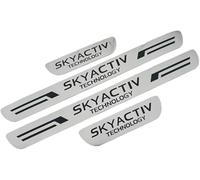 4 Stück Auto Einstiegsleisten Schutz Aufkleber für Mazda Skyactiv CX-50/CX-60/CX-5/CX-8/CX-9/CX-30/3/6 2014-2020, Anti-Kratz Türschweller Pedal Schützen Einstiegsleisten Schutzfolie Edelstahl Zubehör