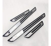 4 Stück Auto Einstiegsleisten Schutz für Porsche Macan 2014-2018, Edelstahl Aufkleber Kantenschutz Kantenschutz Stoßstange Schwellerleisten,A/Black