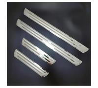 4 Stück Auto Einstiegsleisten Schutz für Skoda Fabia 4 (IV) ab 2021, Auto Edelstahl Einstiegsleisten Schutz Auto Außentürschwellenschutz