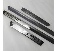 AFSNT 4 Stück Auto Einstiegsleisten Schutz für Skoda Kamiq 2024 2023-2018, Edelstahl Material Autotürschwellenleiste Schwellerleisten Auto Zubehör