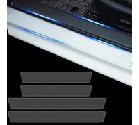 4 Stück Auto Einstiegsleisten Schutzfolie für Skoda Karoq 2017-2022 2023 2024 2025, Auto Einstiegsleisten Schutz Kohlefaser Türschweller Aufkleber(Transparent)