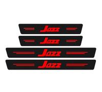 4 Stück Auto Kohlefaser Einstiegsleisten Für Ho-nda Jazz, Auto Scuff Plate Türschwelle Sill Aufkleber Styling Tuning Zubehör,Red