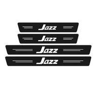 4 Stück Auto Kohlefaser Einstiegsleisten Für Ho-nda Jazz, Auto Scuff Plate Türschwelle Sill Aufkleber Styling Tuning Zubehör,White