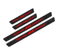 4 Stück Auto Kohlefaser Einstiegsleisten Schutz Für Peu-geot 107 206-208 301 308 407-508 2008-5008 RCZ Rifter Tuning Zubehör mit Logo Türschwelle Anti Kratz Aufkleber Schutzstreifen, 408