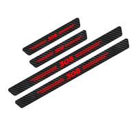 4 Stück Auto Kohlefaser Einstiegsleisten Schutz Für Peu-geot 107 206-208 301 308 407-508 2008-5008 RCZ Rifter Tuning Zubehör mit Logo Türschwelle Anti Kratz Aufkleber Schutzstreifen, 308