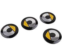4 Stück Auto Nabendeckel Radnabenkappen für Smart Fortwo 450 451 453 Forfour, Felgendeckel Felgenkappen Nabenkappen Radkappen Radnabendeckel Radzierdeckel, 56.5mm,B-Yellow