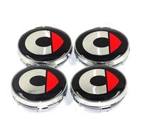 4 Stück Auto Nabenkappen für Smart Fortwo 451 453 Forfour 450 452 454 Cabrio Roadster 60mm,Radnaben Ersatzrad Abdeckungen Felgendeckel Radnabenabdeckung Radmutterkappen Wasserdicht Felgen Zubehör