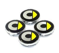 4 Stück Auto Nabenkappen für Smart Fortwo 451 453 Forfour 450 452 454 Cabrio Roadster 60mm,Radnaben Ersatzrad Abdeckungen Felgendeckel Radnabenabdeckung Radmutterkappen Wasserdicht Felgen Zubehör