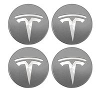 4 Stück Auto Radnabendeckel für Tesla Model 3 X S 65mm, Felgenkappen Nabenabdeckung Zubehör,C