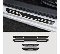 CWMMKL 4 Stück Edelstahl Einstiegsleisten Schutz für VW Polo VI Bj. 2017-2022 2023 2024, Einstiegsleisten Türschweller Beschützer Türschutzleisten Zierleisten Tür Sill Zubehör,Carbon Fiber Look