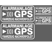 4 Stück GPS gesteuerte Fahrzeug aufkleber, Auto Sicherheits Anti Diebstahl aufkleber für Auto, Motorrad, Reifen, LKW, Wohnmobil (WEISS)