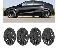 4 Stück Model Y Radabdeckung, 19 Zoll Radkappen Radnabenkappen, Sportliche Felgenschutzabdeckung, Ersatz Radkappen, Außenzubehör, Leistungssteigerung für Modell Y 2020 Bis