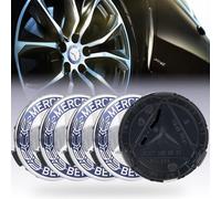 4 Stück Nabendeckel für Mercedes Benz 75mm - Radnabenkappen Felgendeckel Felgenkappen Nabenkappen ABS Wheel Caps Radnabenabdeckung