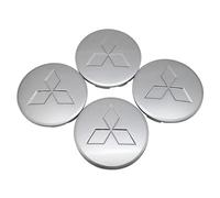 4 Stück Nabendeckel für Mitsubishi Lancer 2008-2017, Radnabendeckel Felgenkappen Radnabenkappen Nabenkappen Radnabenabdeckung,Silver-60MM