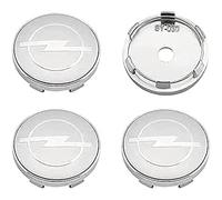 4 Stück Nabendeckel für Opel Crossland X 2017-2020,Radnabenkappen,Felgendeckel,Radkappen Set,Logo Radnabenkappen,Auto Nabenkappen,60 mm,Silver-59mm
