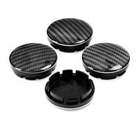 4 Stück Nabendeckel für VW Golf IV/4 Variant 55mm Nabenkappen Wheel Caps Radnabenabdeckung Felgendeckel Radkappen Schwarz Felgenkappen Ersetzen Auto Zubehör,A-Carbon Fiber