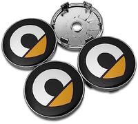 4 Stück Nabendeckel Radnabendeckel für Smart Fortwo Forfour 451 453 56mm, Nabenkappen mit Logo Radnabenkappen, Wasserdicht Staubdicht Anti Rost Felgendeckel, Auto Accessoires,B