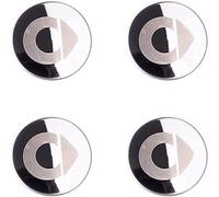 4 Stück Nabendeckel Radnabenkappen für Smart Fortwo Forfour 450 451 454 453 60mm, Radkappen Nabenkappen Felgendeckel Radnabendeckel Radnabenabdeckung Radmittelkappen,C