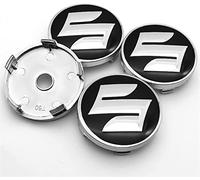 4 Stück Nabenkappen für Suzuki-CELERIO Spacia Baleno SX4 Vitara Jumny 60mm, Nabendeckel, Felgenkappen, Radnabenabdeckung, Felgendeckel, Staub/mit Logo