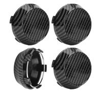 4 Stück Radnabenkappen, 60mm Universal Carbonfaser Stil Reifenfelgen Nabenkappenabdeckung für Autodekorationsteile