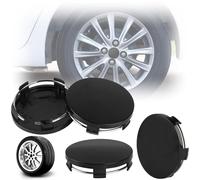 4 Stück Radnabenkappen für Felgenkappen für Toyota Yaris Cross (AC200) 2023, Auto Nabenabdeckung ABS Nabenkappen für Auto Zubehör Radnabenabdeckung,Black-OD 75mm ID 69mm