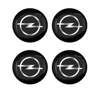 4 Stück Radnabenkappen für Opel Tigra 2004-2009 50mm, Nabendeckel Aufkleber Radnabenabdeckung Nabenkappen Radnabenkappen Felgen Aufkleber Auto,Bla-ck