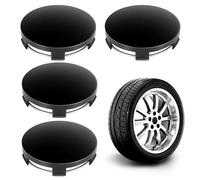 4 Stück Radnabenkappen,Nabendeckel,Nabendeckel 60mm,Universal Radnabenkappen Aus Hochwertiges Abs,Od 60mm Id 56mm,Schwarz,Allgemeine Automarken,Auto Radnabendeckel,Fur Vw Und Audi Alufelgen
