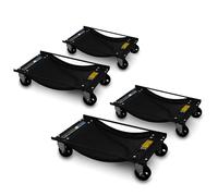 4 Stück Rangierhilfen Rangierroller Rangierheber für PKW Auto Anhänger Schwarz