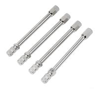 4 Stück Reifenventilverlängerung, 100 mm Radkappe, Metallschaft für Auto, LKW, Verlängerung, Innenschlauch, Inflator