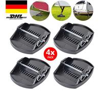 4 Stück Stützplatten für Wohnwagenstützen Stützen Wohnwagen Caravan Anhänger DHL