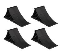 4 Stück Unterlegkeile für Anhänger PKW mit Halter Schwarz Hemmschuhe Bremskeile