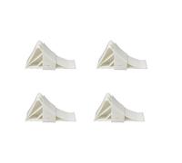 4 Stück Unterlegkeile mit Halter weiss Bremskeile Anhänger PKW Hemmschuhe