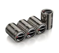 4 Stück Ventilkappen für KIA Rio 4 Ev3 ev6 NIRO Stonic Sportage GT-Line Ceed Picanto K9, Aluminium Legierung Staubkappen, Luftdicht Reifenventil Stabilen Reifendruck,Black-Type B