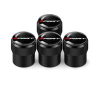4 Stück Ventilkappen für Toyota GR Corolla Yaris Aygo Prius RAV4 Crown CHR Camry Auris, Aluminium Legierung Staubkappen, Luftdicht Reifenventil Stabilen Reifendruck,Black-Type C
