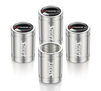 4 Stück Ventilkappen für Toyota GR Sport Gazoo Racing Yaris 86 Corolla Hilux Supra C-HR, Aluminium Legierung Staubkappen, Luftdicht Reifenventil Stabilen Reifendruck,Silver-Type B